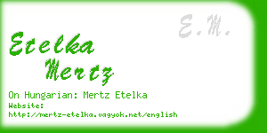 etelka mertz business card